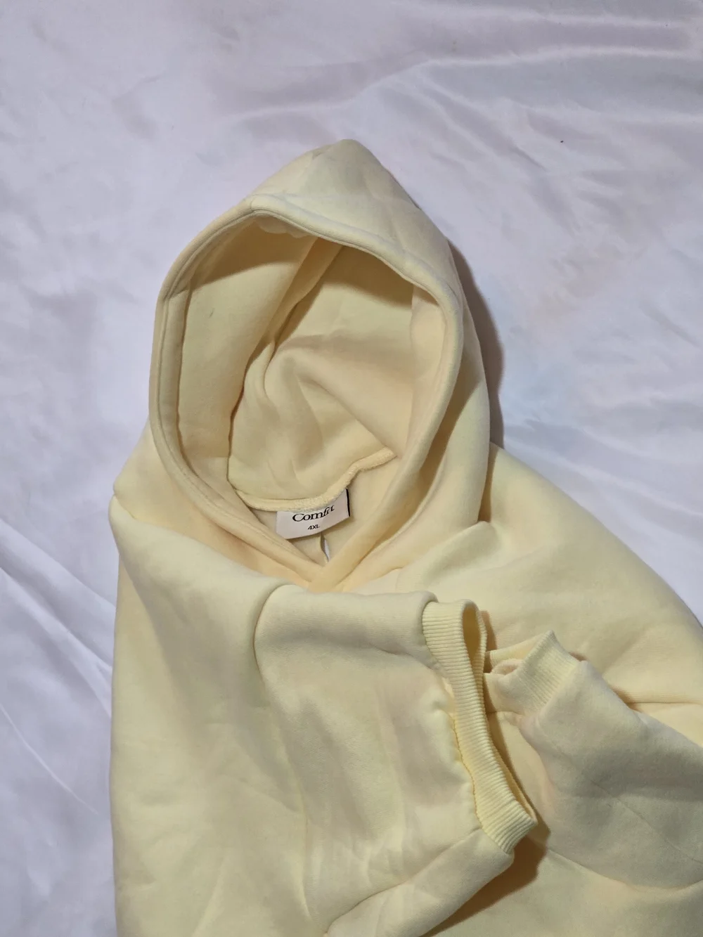Minimalist Paw Soft Yellow Dog Hoodie - Cozy Pet Sweatshirt